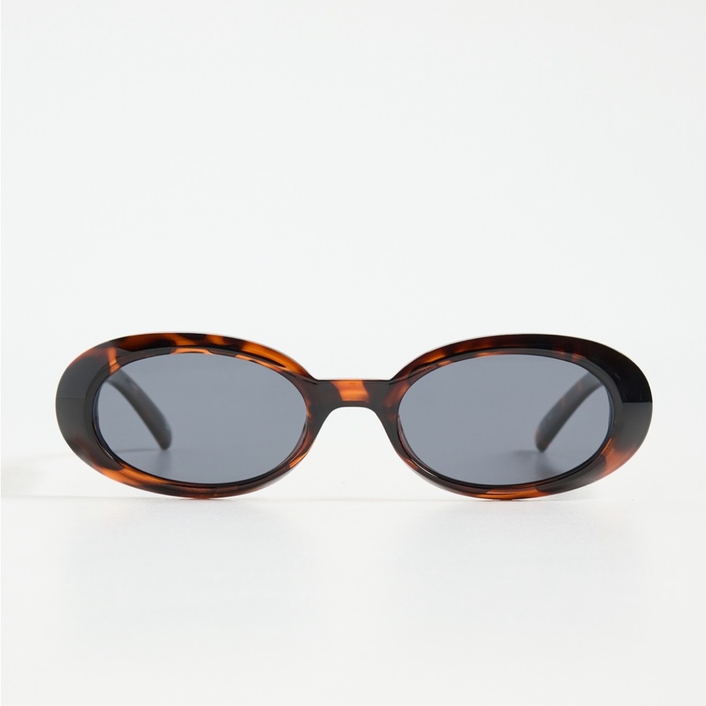 Le Specs Tortoise Oval Sunglasses